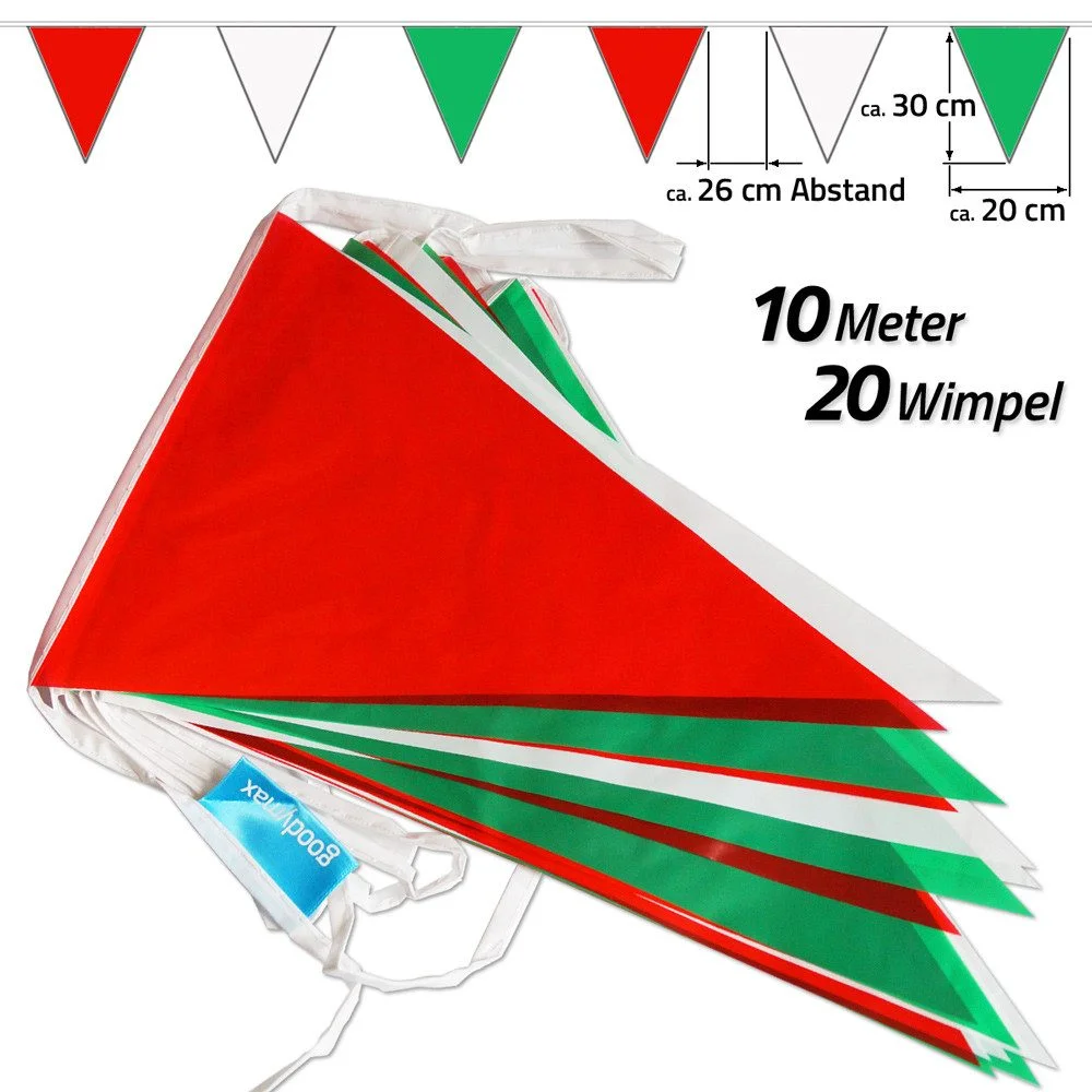 Goodymax – Wimpelkette 10 m, 20 Wimpel